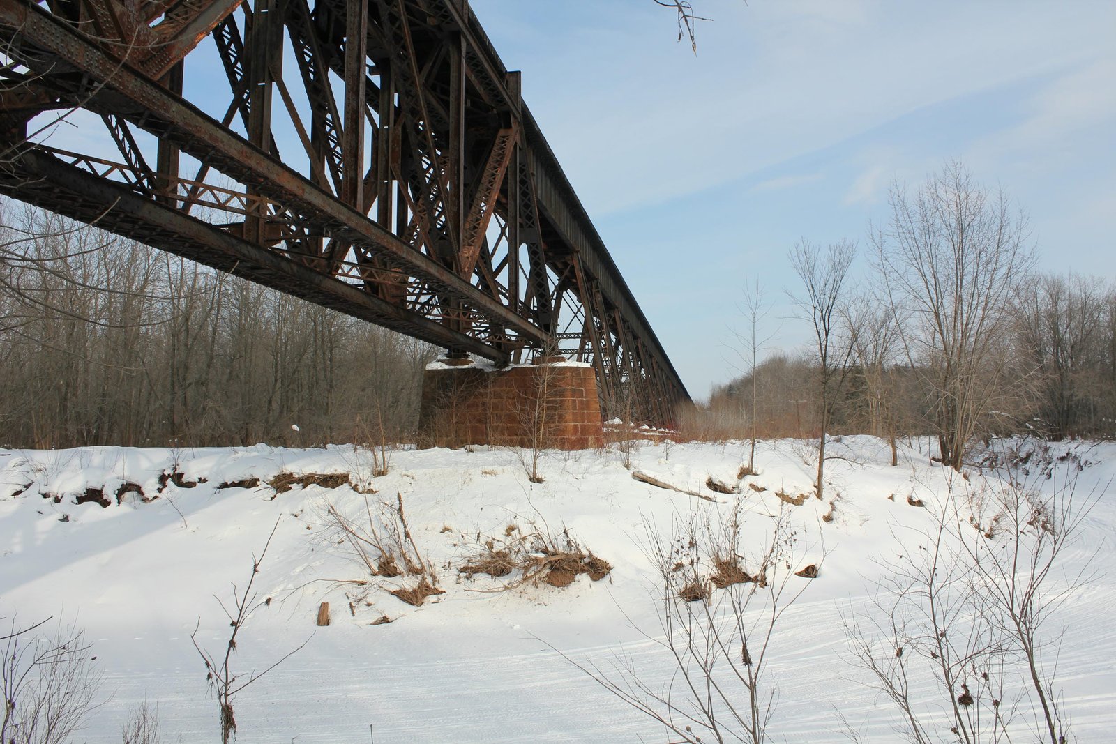 Looking east